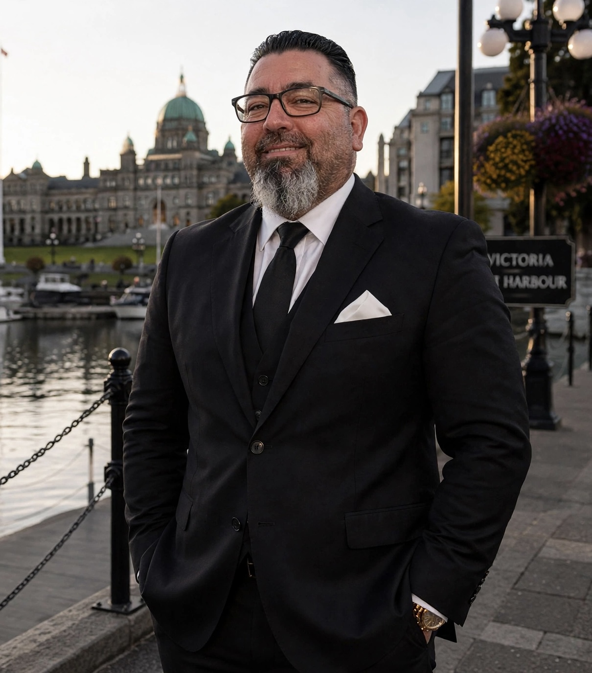 Blaine, Founder and CEO of Grivio, at Victoria Harbour